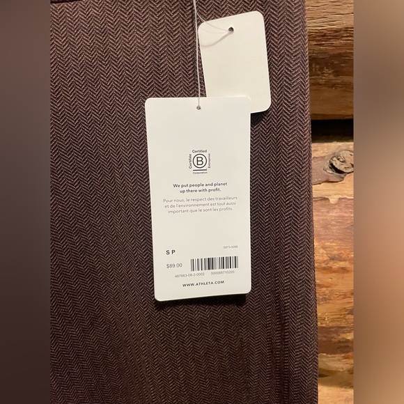 🔥Very Nice! Delancey Herringbone Athleta SP Pants. NWT - Picture 3 of 5